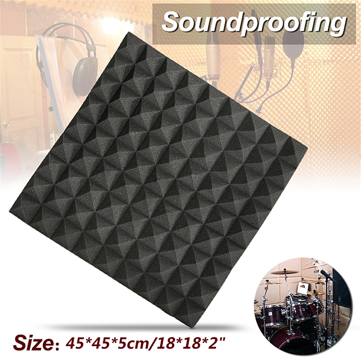 6Pcs-45x45x5cm-Sound-absorbing-Cotton-Soundproof-Cotton-Foam-Wall-Muffler-Spong-1784489-3