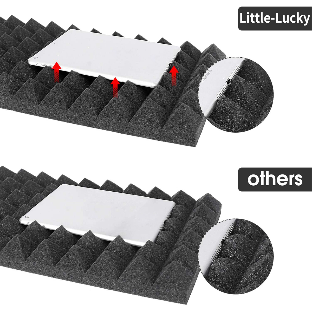 6Pcs-Acoustic-Foam-Studio-Soundproofing-Foam-Wedges-Wall-Tiles-12-x-12-x-2inch-1749893-4