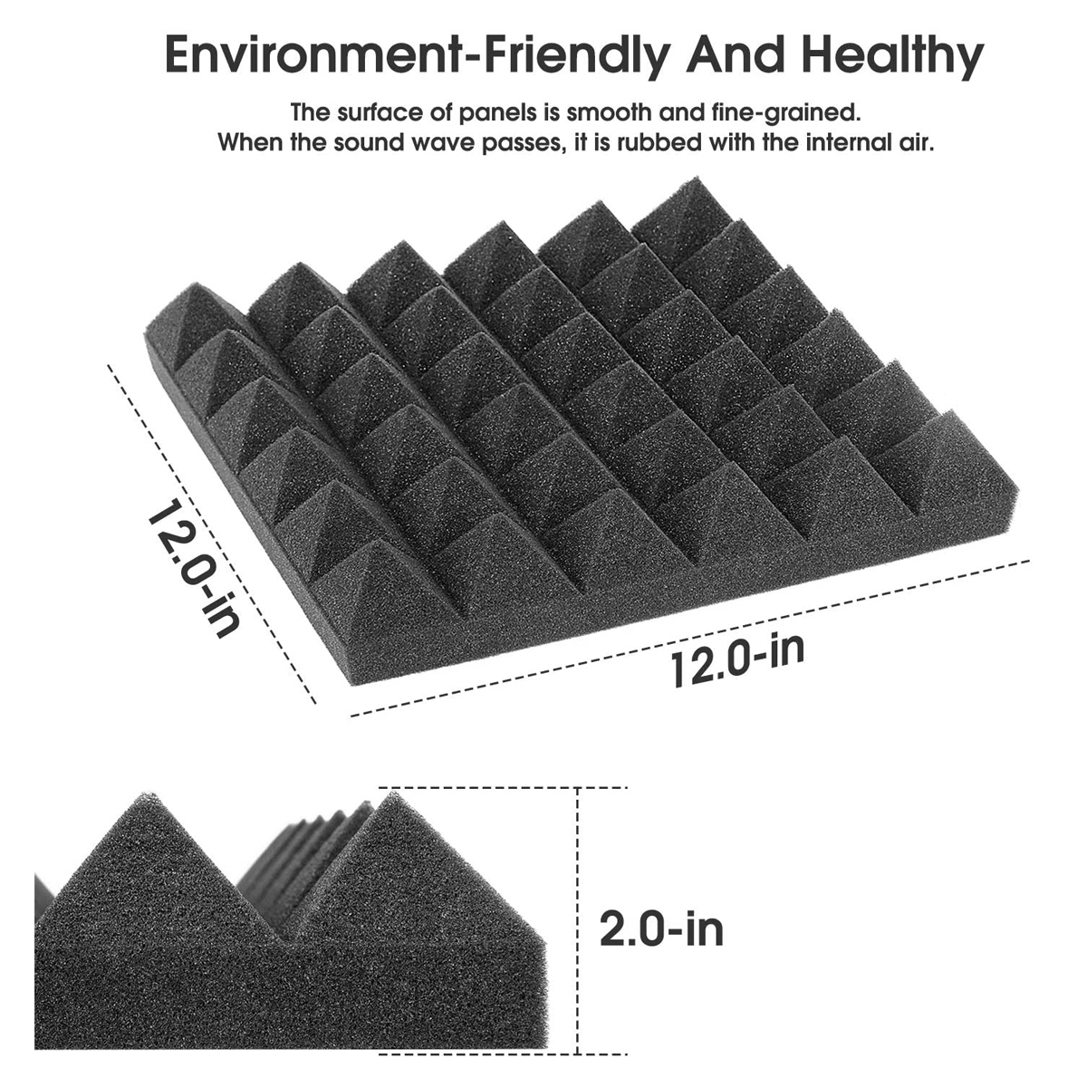 6Pcs-Acoustic-Foam-Studio-Soundproofing-Foam-Wedges-Wall-Tiles-12-x-12-x-2inch-1749893-6