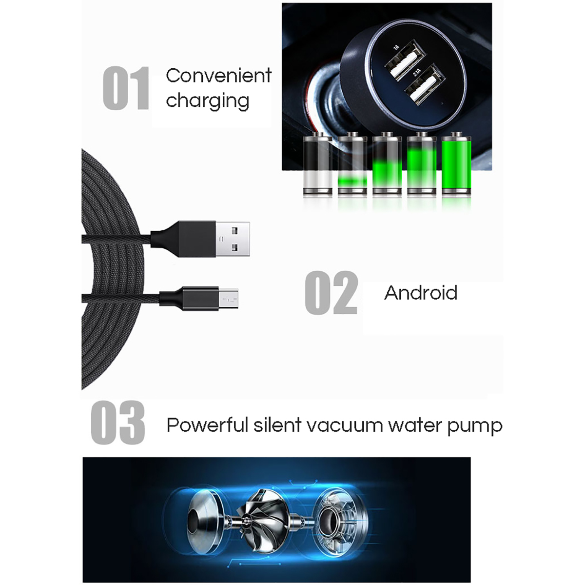 Car-Washer-Brush-High-Pressure-Hose-Cleaner-Battery-Power-Kit-with-10L-Water-Bag-1695506-14