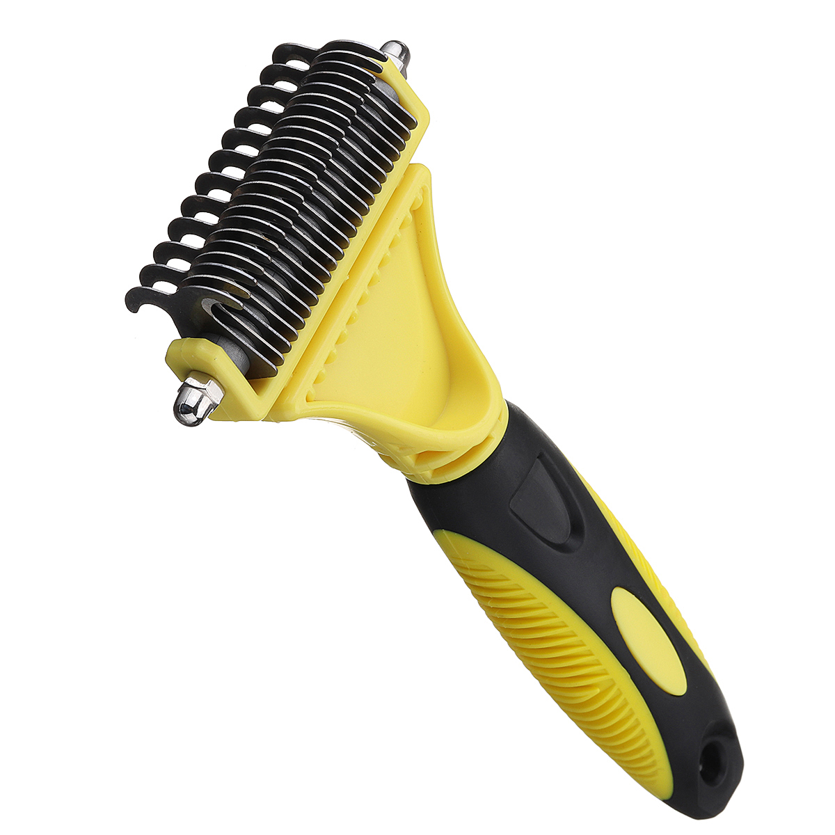 Double-Sides-Pet-Dog-Fur-Brush-Comb-Dog-Cat-Grooming-Deshedding-Trimmer-Tool-Pet-Rake-1223-Blades-1307864-5