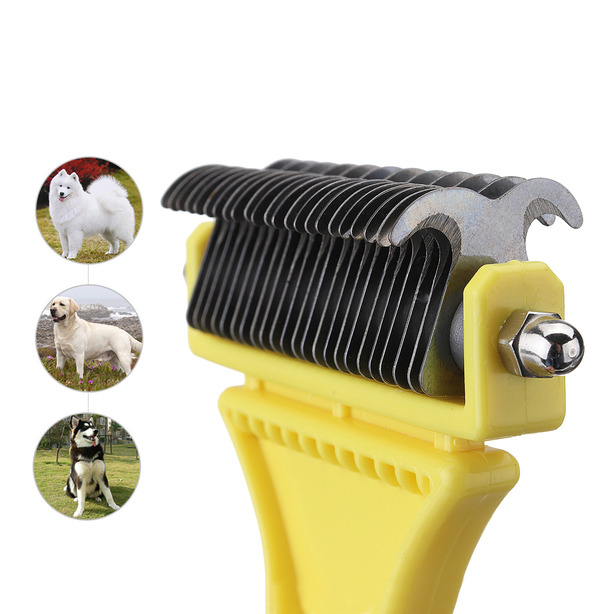 Double-Sides-Pet-Dog-Fur-Brush-Comb-Dog-Cat-Grooming-Deshedding-Trimmer-Tool-Pet-Rake-1223-Blades-1307864-10