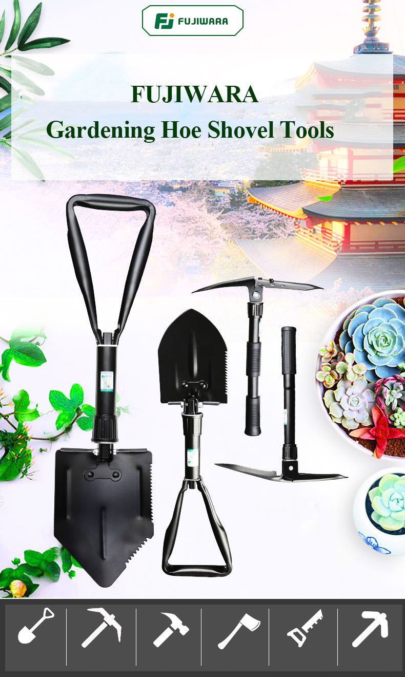 FUJIWARA-Multifunctional-Gardening-Shovel-Hoe-Foldable-Hiking-Device-Mini-Military-Survival-Tools-1747990-1