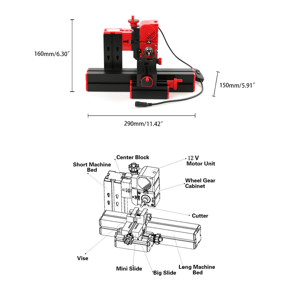 Mini-6-in-1-Lathe-Machine-for-DIY-Assembly-of-Sawing-Machine-Grinder-Driller-Wood-Lathe-Metal-Lathe--1911192-4