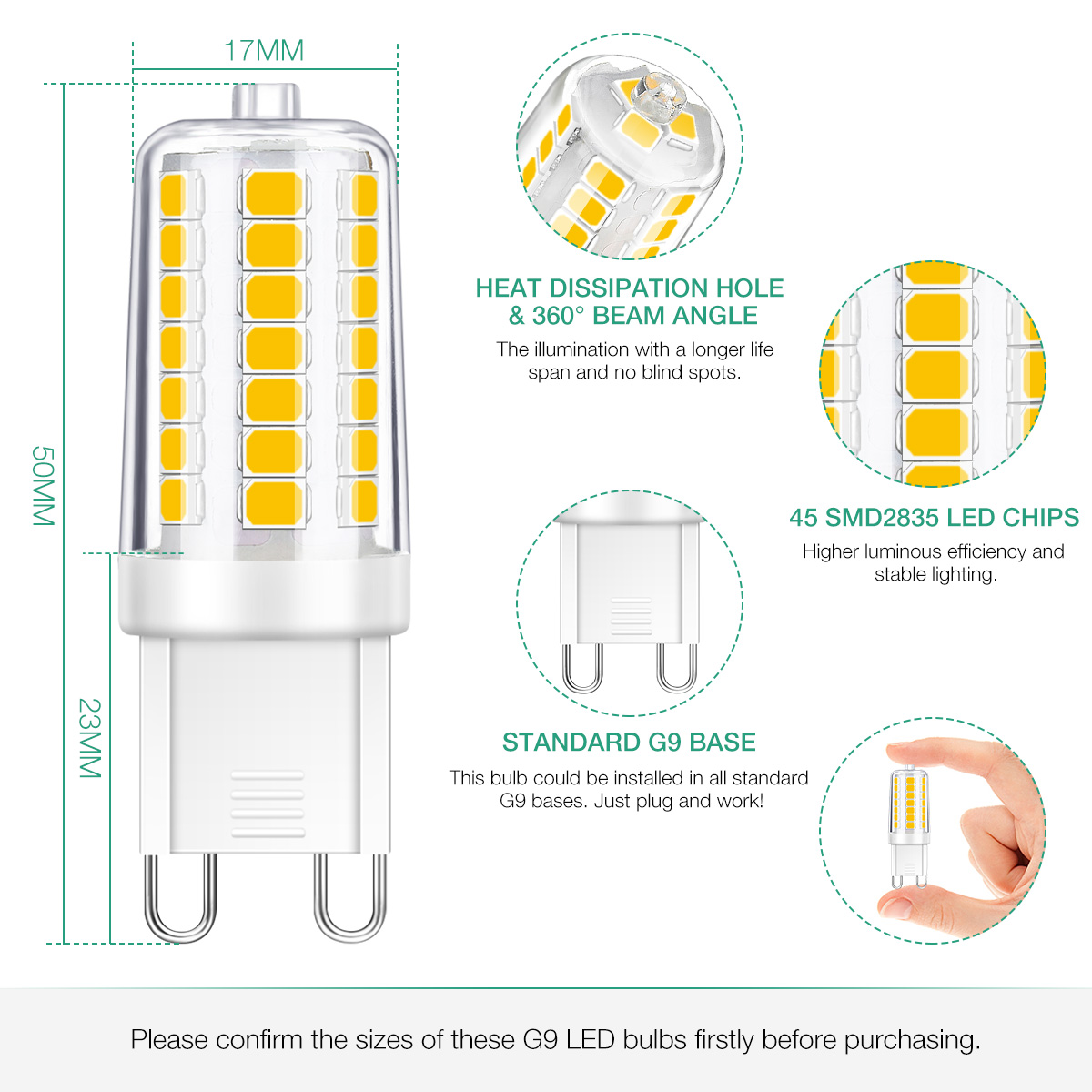 10pcs-AMBOTHER-45LED-5W-G9-LED-Corn-Bulb-Spotlight-Lamp-Warm-Light-1942975-5