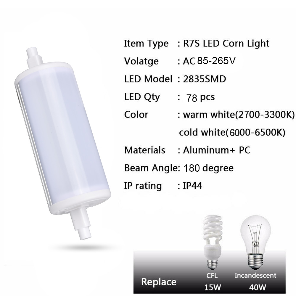 118MM-10W-Non-dimmable-Milky-Cover-Warm-White-Pure-White-SMD2835-78LED-Corn-Floodlight-Bulb-AC85-265-1482009-2