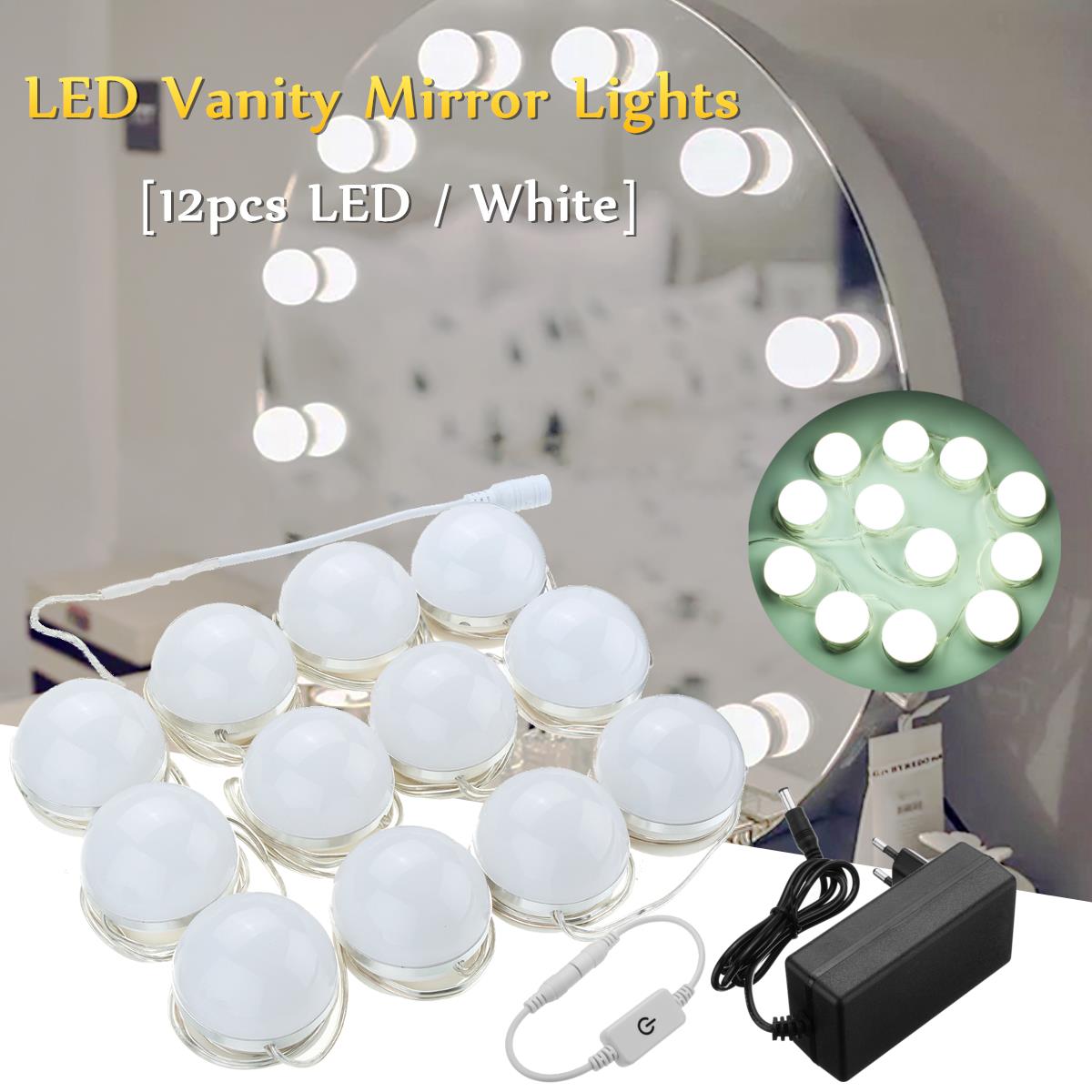 4M-12Bulbs-White-Hollywood-Style-LED-Vanity-Mirror-Lights-Kit--EU-AdapterDimmer-DC12V-1255540-1