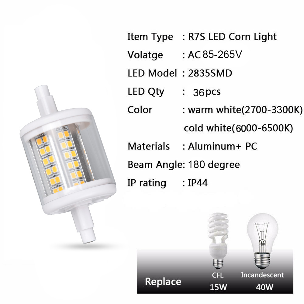 78MM-Non-Dimmable-5W-R7S-2835-36SMD-Pure-White-Warm-White-LED-Light-Bulb-for-Floodlight-AC85-265V-1481662-8
