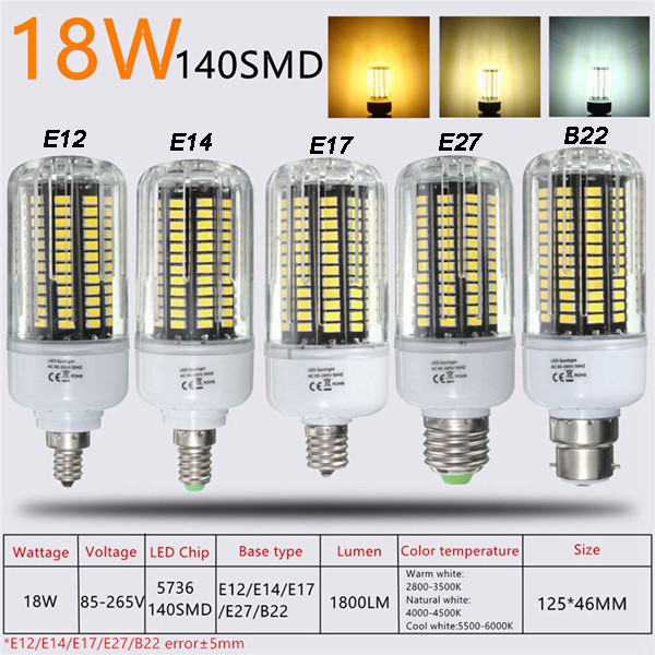 E27-E17-E14-E12-B22-18W-100-SMD-5736-LED-Pure-White-Warm-White-Natural-White-Corn-Bulb-AC85-265V-1111478-3