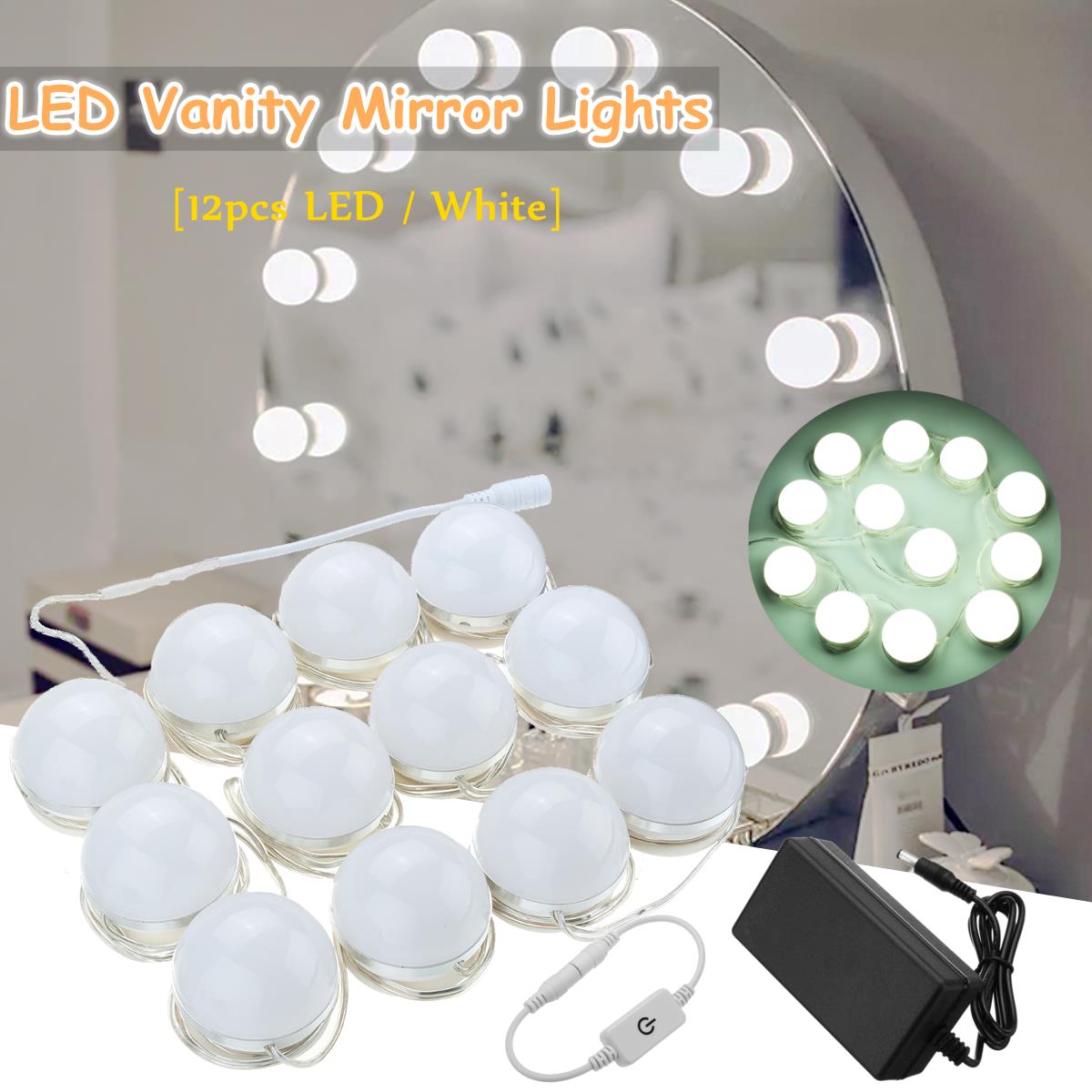 Hollywood-Style-12Bulbs-White-LED-Vanity-Mirror-Lights-Kit--US-Adapter-Dimmer-DC12V-1255575-1