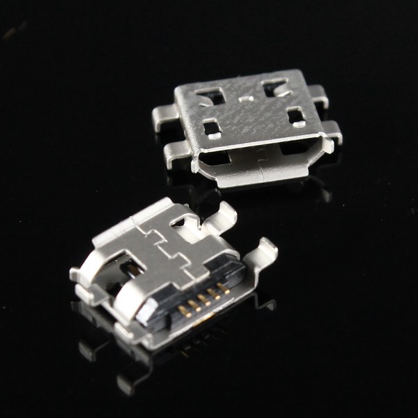 10Pcs-Micro-USB-Type-B-Female-5Pin-Socket-4Legs-SMD-SMT-Soldering-Connector-1031514-2