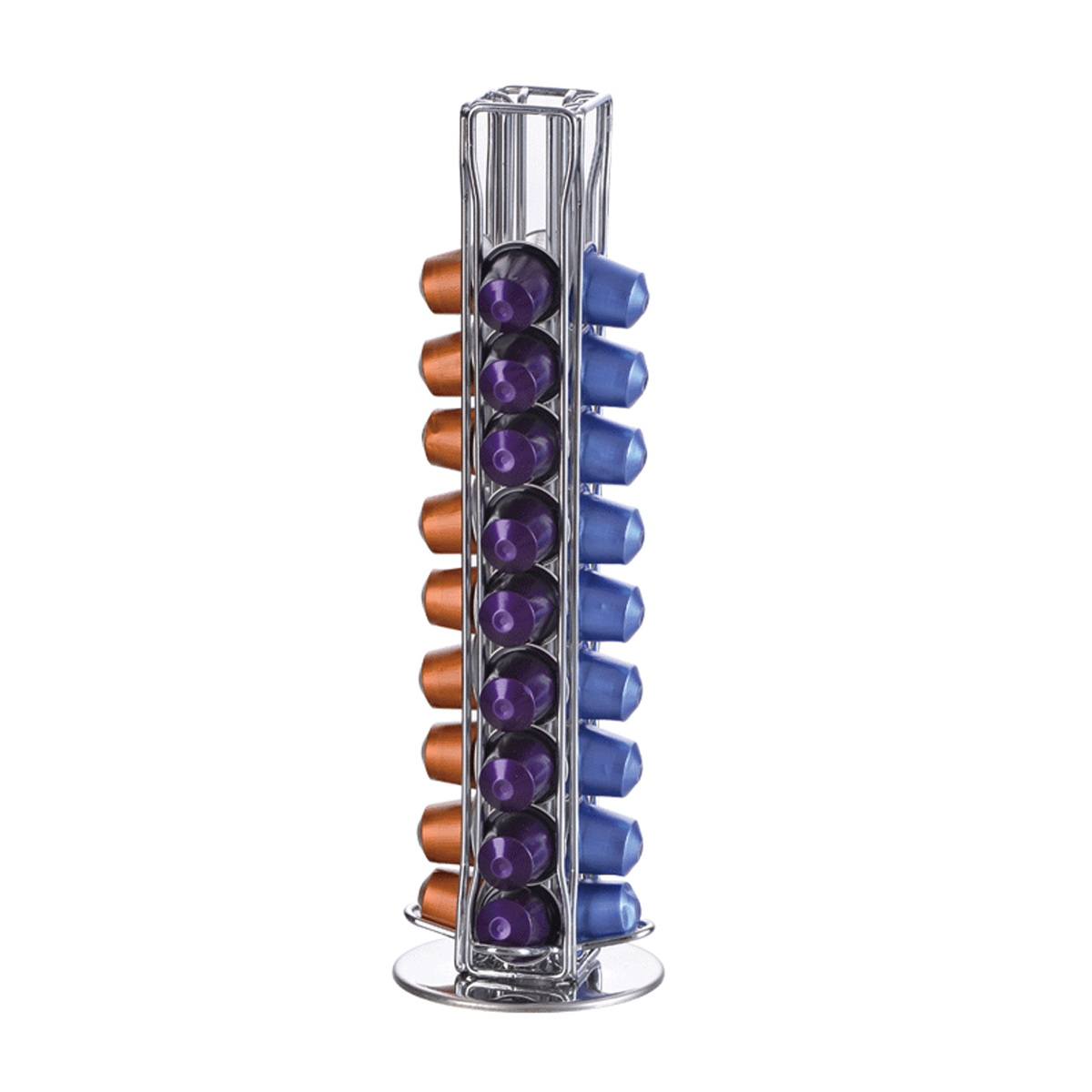 40pcs-Capacity-Coffee-Capsule-Cup-Holder-Storage-Stand-Chrome-Tower-Mount-Rack-for-Nespresso-1302799-1
