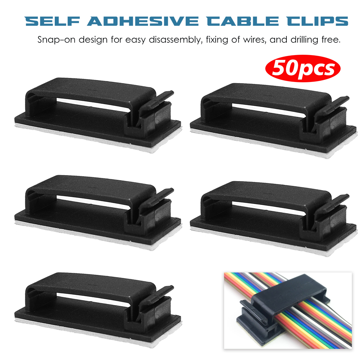 50Pcs-Cable-Clips-Self-Adhesive-Cord-Management-Wire-Holder-Organizer-Clamp-for-Computer-1935352-9