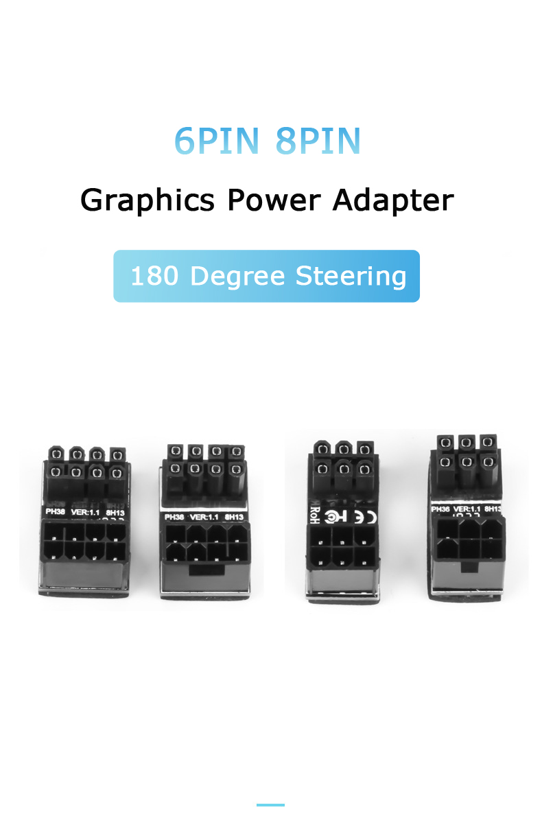 JEYI-Graphics-Power-Adapter-ATX-6PIN-8PIN-Power-Interface-Turn-180-Degree-Steering-Adapter-1773044-1