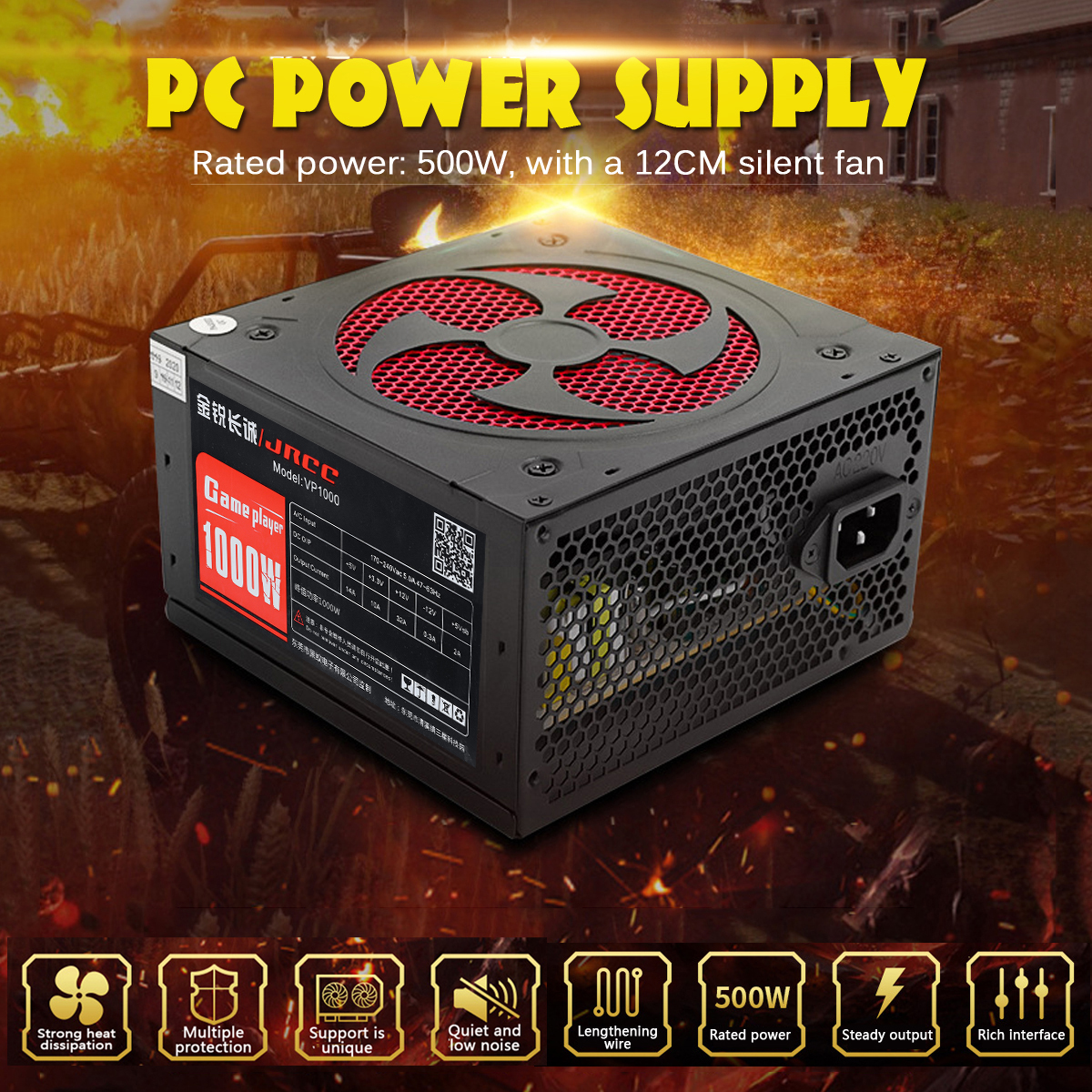1000W-Silent-PC-Power-Supply-Gaming-PCI-SATA-ATX-12V-231-LED-Fan-Computer-1624113-1