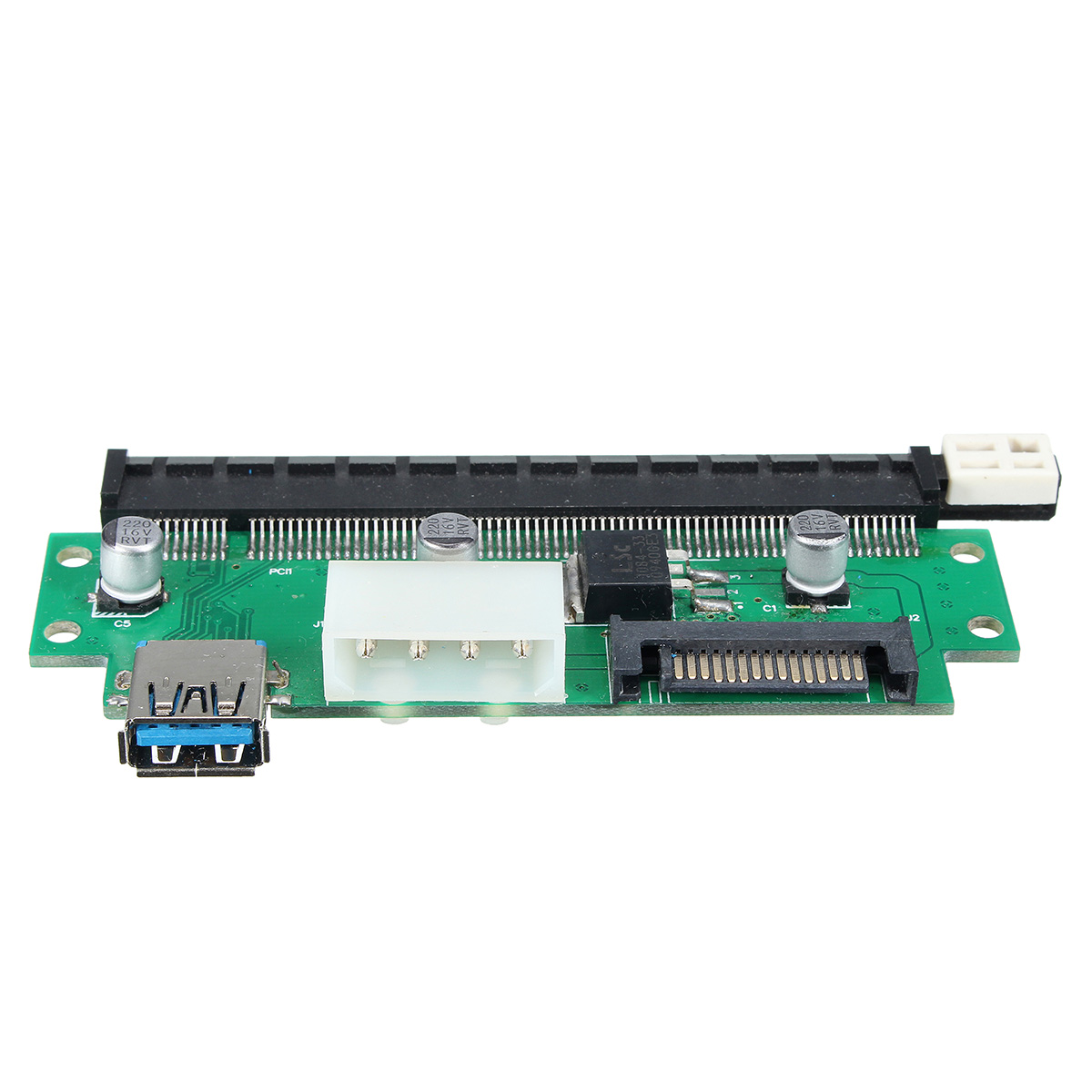 PCI-E-Extender-Card-Adapter-PCI-Express-1X-to-16X-Extender-Mining-Rig-60cm-USB-30-6Pin-Power-Mining--1890548-6