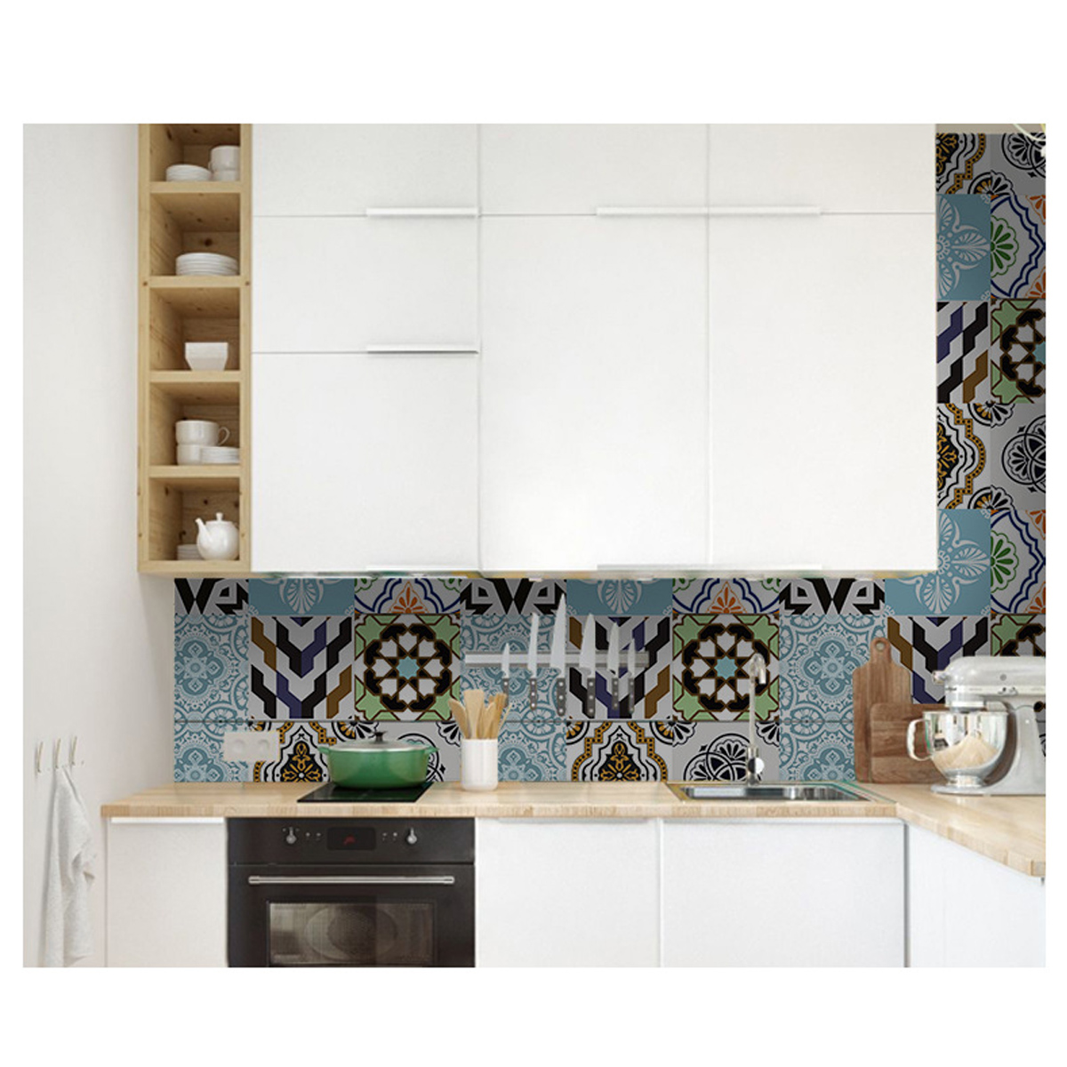 10PCS-Ceramic-Self-Adhesive-Wall-Sticker-Wallpaper-DIY-Kitchen-Bathroom-PVC-Decal-1823174-4