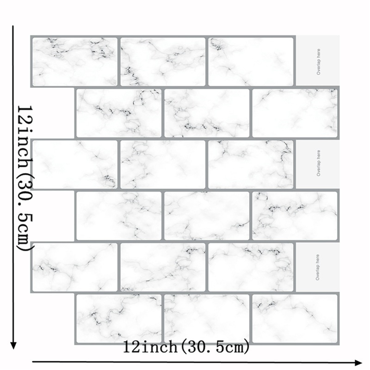 10pcs-Self-adhesive-Marble-Pattern-Wall-Sticker-Waterproof-Kitchen-Bathroom-Decoration-1804769-12