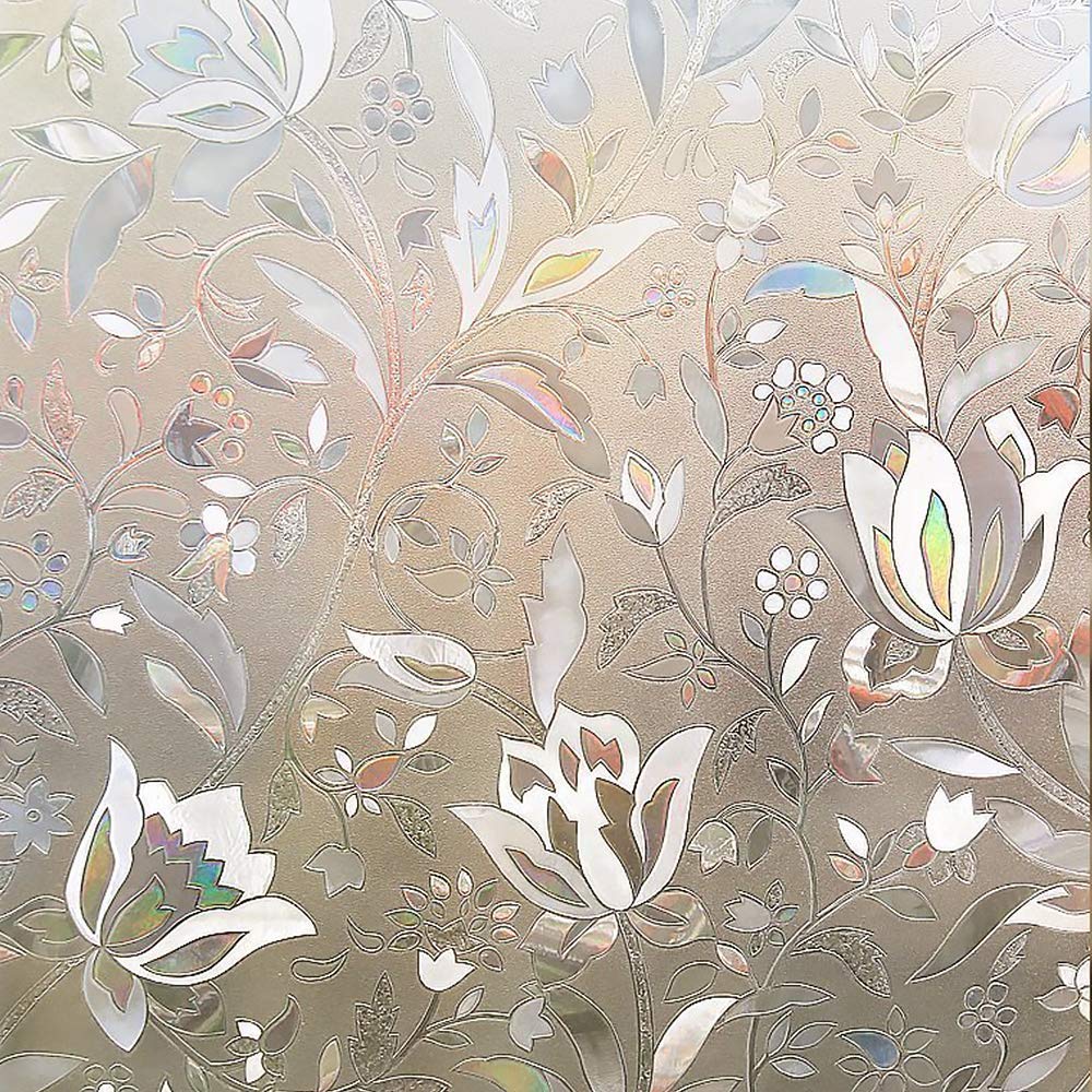 45cm2m-Static-Glueless-Reusable-Removable-Flower-Window-Glass-Film-Home-Decoration-1802505-2
