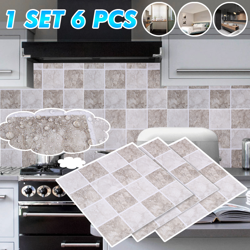 6pcs-DIY-Moroccan-Self-adhesive-Bathroom-Kitchen-Tile-Wall-Sticker-Waterproof-1806511-3