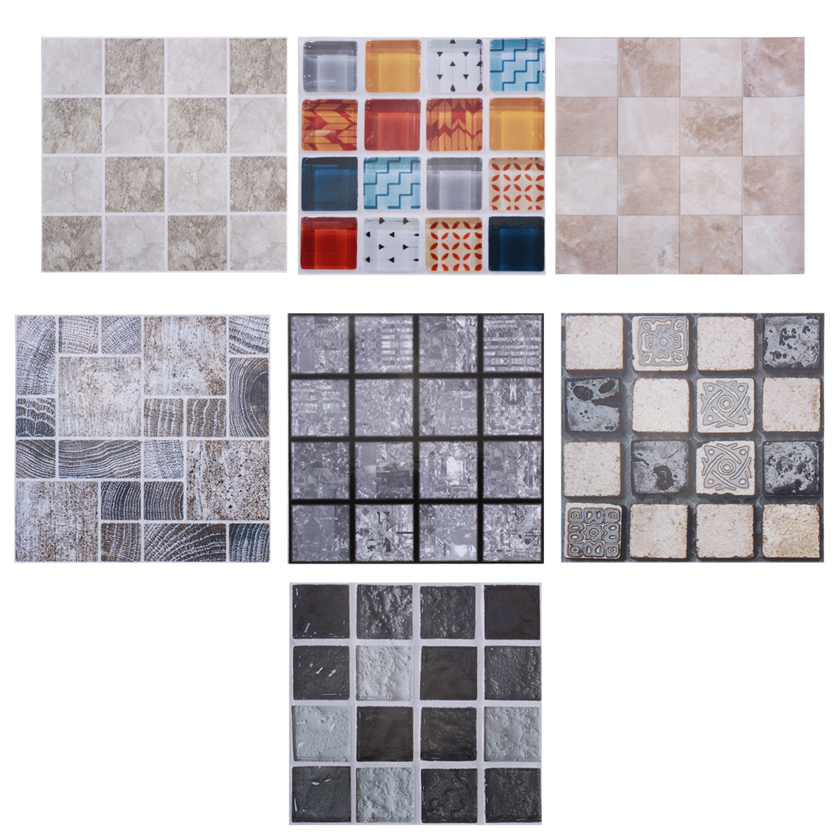6pcs-DIY-Moroccan-Self-adhesive-Bathroom-Kitchen-Tile-Wall-Sticker-Waterproof-1806511-5