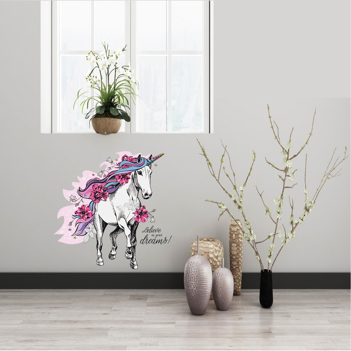 Magical-Running-Horse-Removable-PVC-Wall-Sticker-Background-Kids-Bedroom-Decals-1813107-5