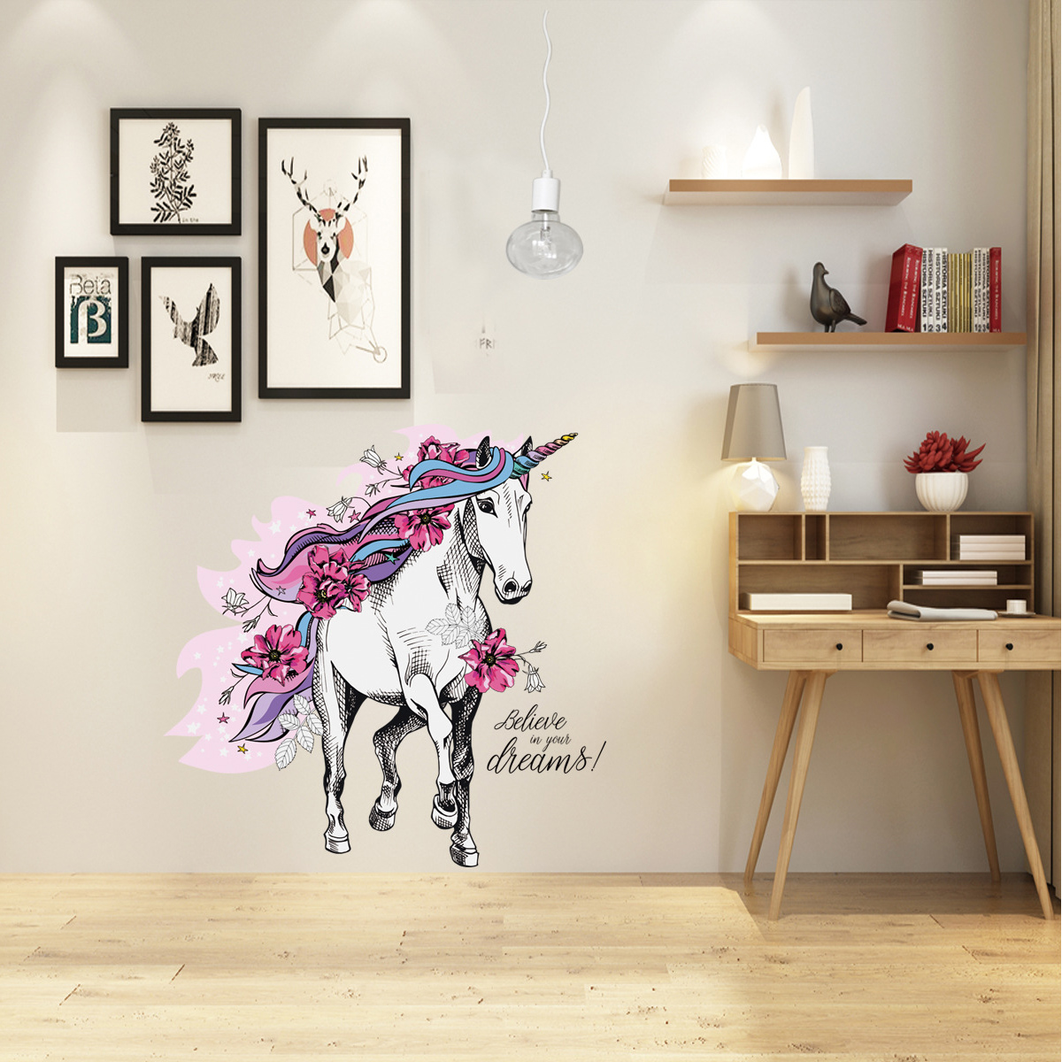 Magical-Running-Horse-Removable-PVC-Wall-Sticker-Background-Kids-Bedroom-Decals-1813107-7