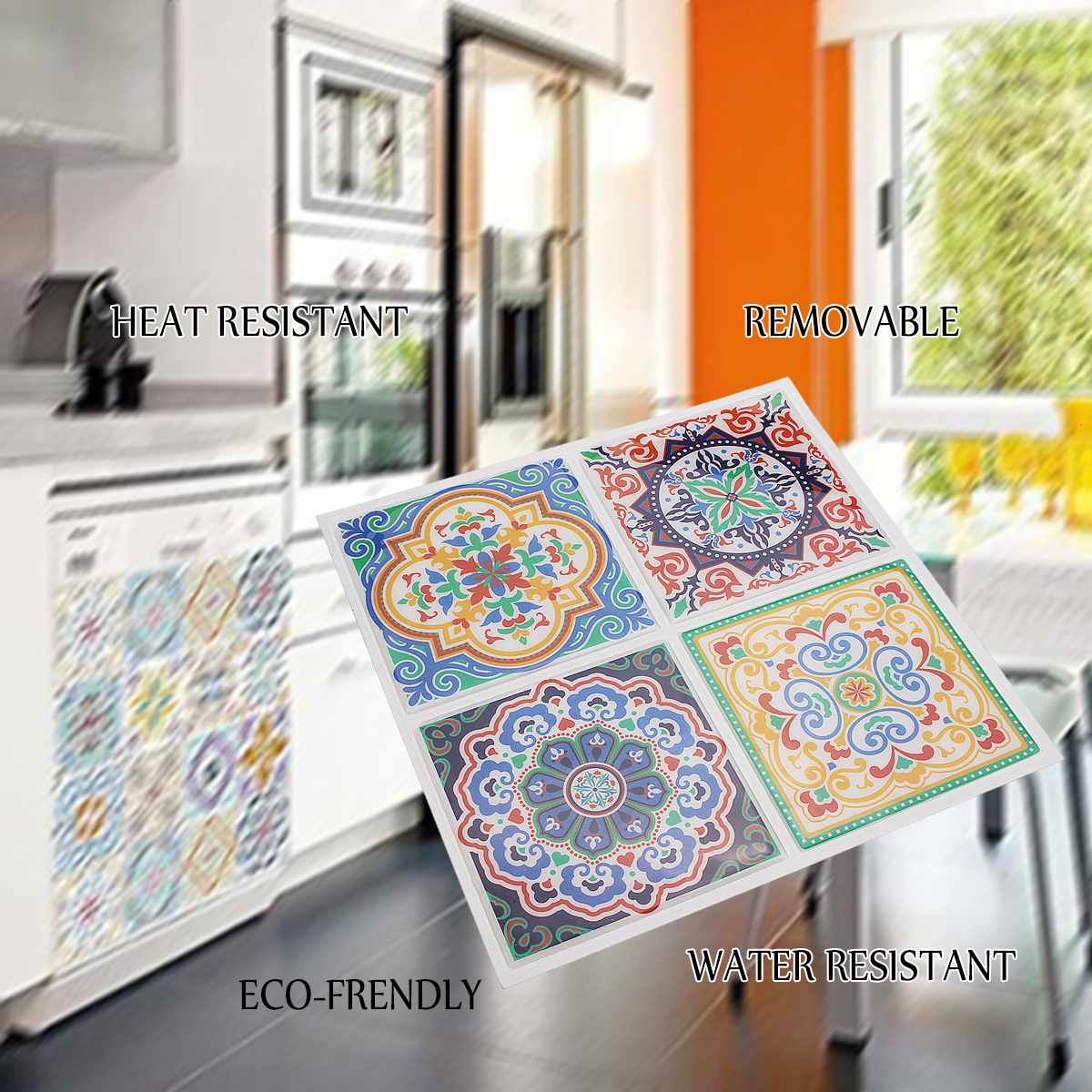 Wall-Tile-Sticker-Self-adhesive-PVC-Kitchen-Bathroom-Floor-Home-Decoration-10quotx10quot-1822260-3