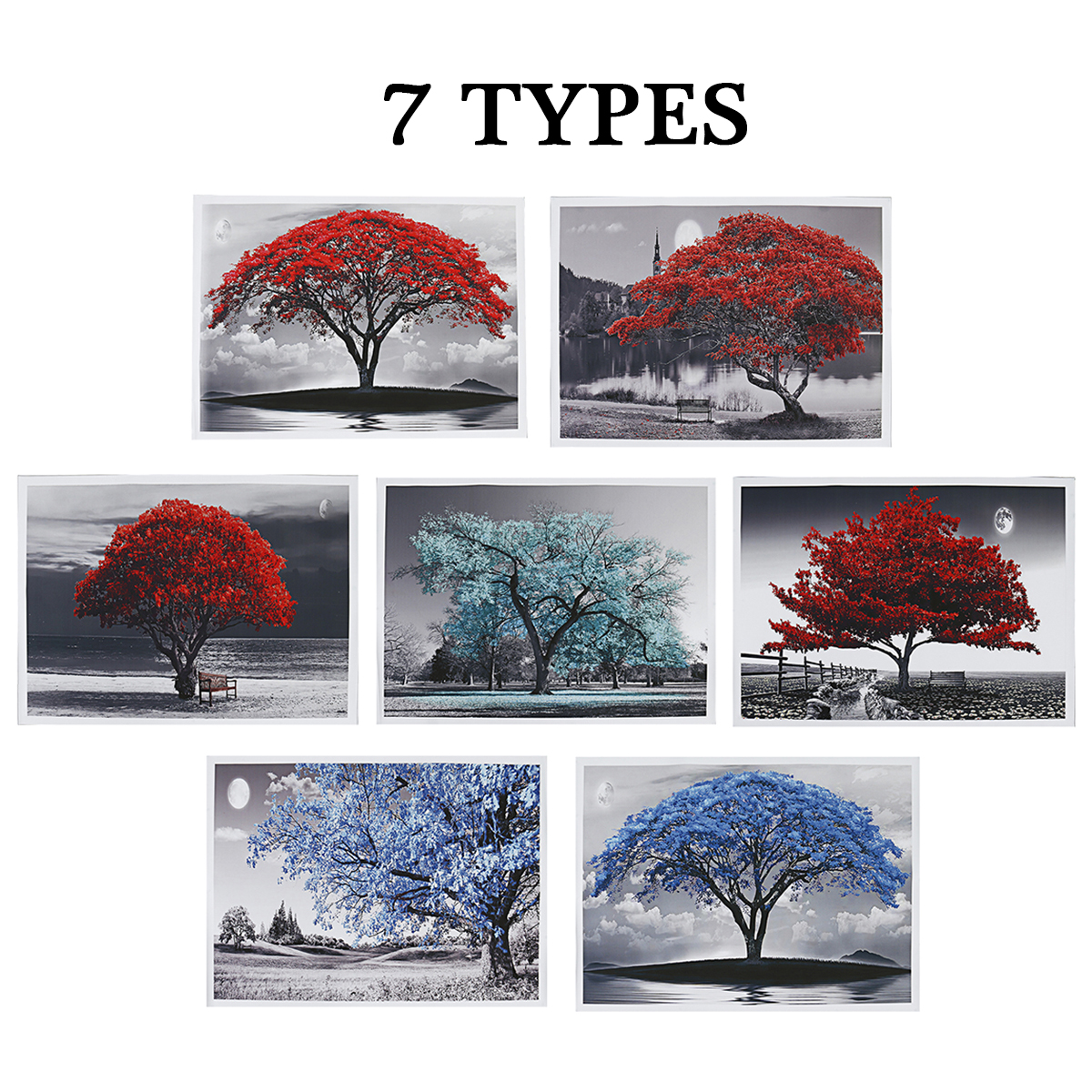 1-Piece-Big-Tree-Canvas-Painting-Wall-Decorative-Print-Art-Picture-Unframed-Wall-Hanging-Home-Office-1785043-2