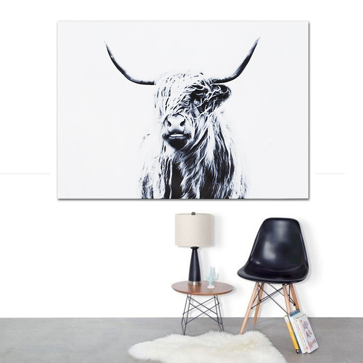 1-Piece-Highland-Cattle-Canvas-Painting-Wall-Decorative-Print-Art-Pictures-Frameless-Wall-Hanging-De-1733254-4