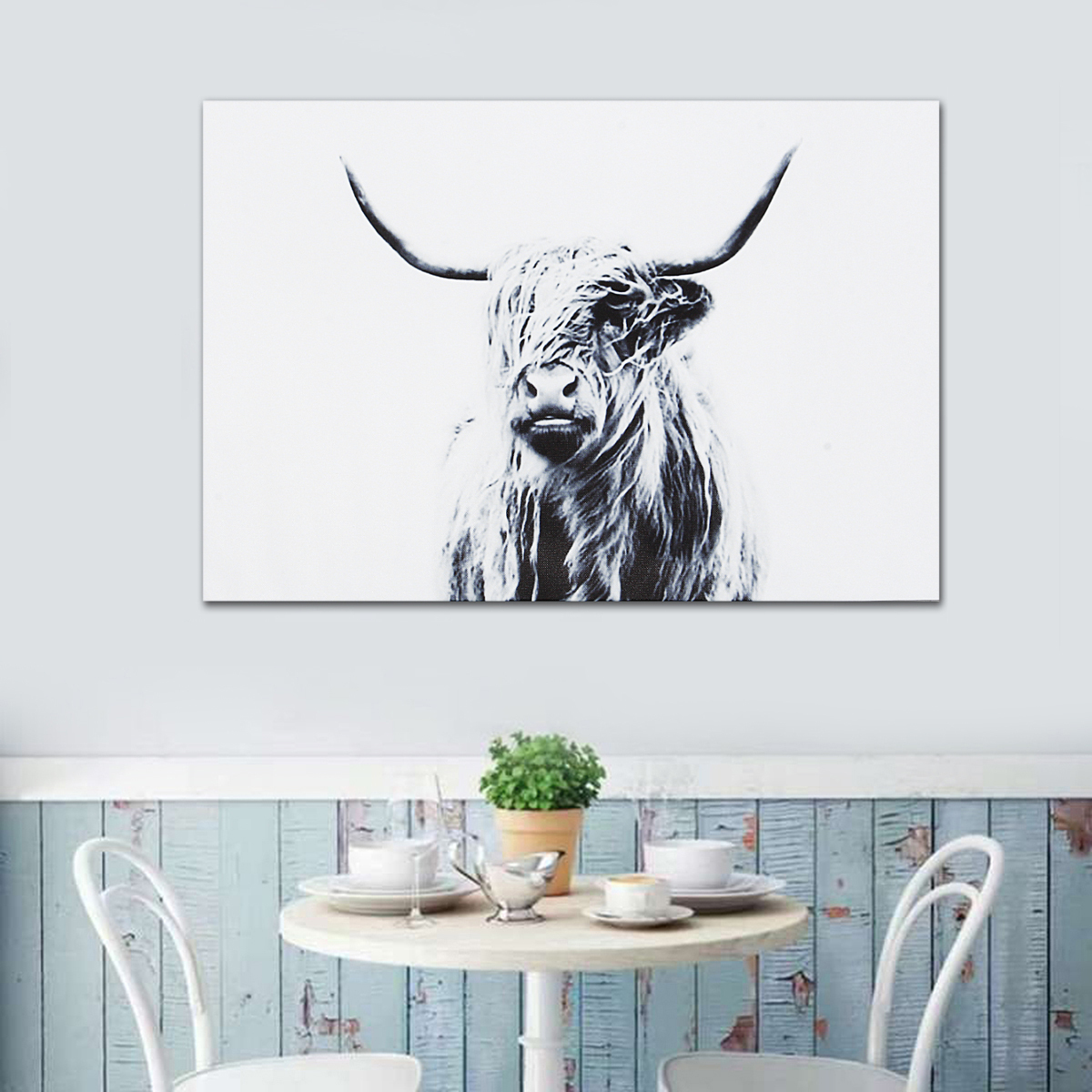 1-Piece-Highland-Cattle-Canvas-Painting-Wall-Decorative-Print-Art-Pictures-Frameless-Wall-Hanging-De-1733254-5