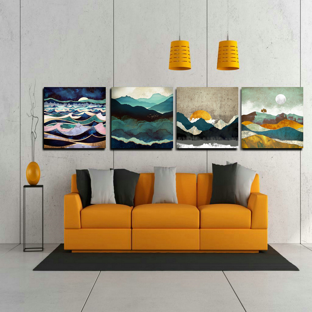 1-Piece-Landscape-Canvas-Painting-Sunset-Wall-Decorative-Art-Print-Picture-Frameless-Wall-Hanging-Ho-1750484-1