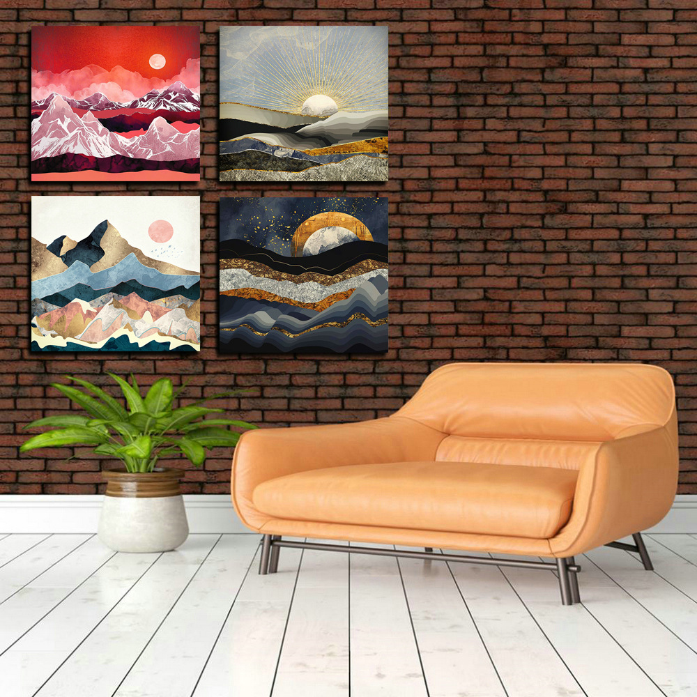 1-Piece-Landscape-Canvas-Painting-Sunset-Wall-Decorative-Art-Print-Picture-Frameless-Wall-Hanging-Ho-1750484-3