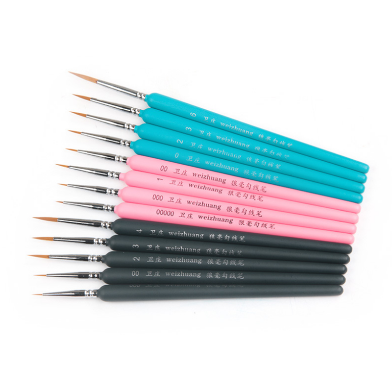 10-PCS-00-Hook-Line-Pen-Watercolor-Soft-Hair-Painting-Brush-for-Acrylic-Painting-1629430-2