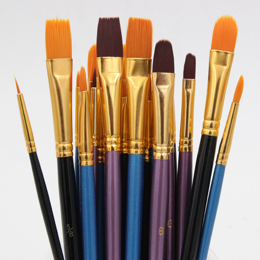 10-Pcs-Mixed-Head-Painting-Brush-Nylon-Brush-Combination-Set-Oil-Watercolor-Painting-Profession-Art--1687270-2