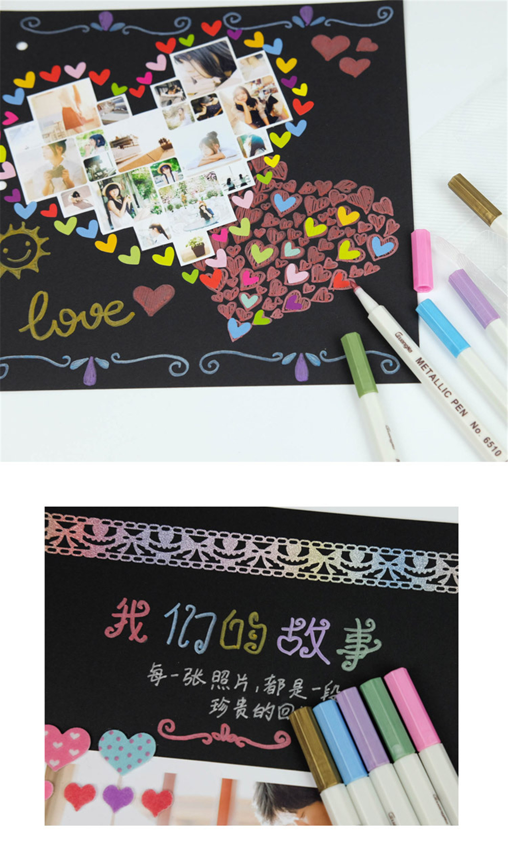 10122030-ColorsSet-DIY-Photo-Album-Marker-Pen-Graffiti-Acrylic-Paint-Highlighting-Art-Stationery-Pai-1741155-2