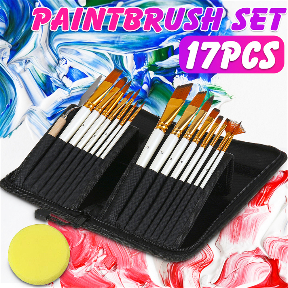 17pcs-Painting-Brush-Set-Different-Size-Artist-Nylon-Hair-Wooden-Handle-Paint-Brush-DIY-Watercolor-P-1733975-1