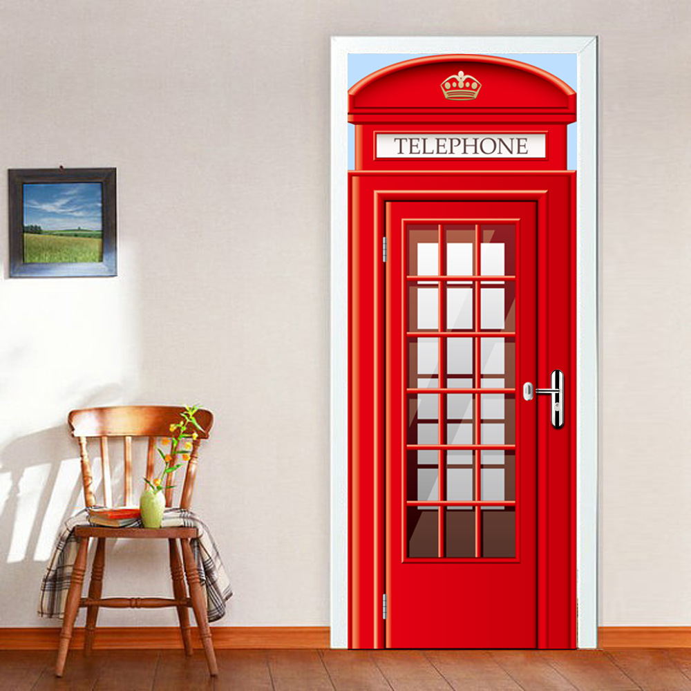 3D-Door-Wall-Fridge-Sticker-Decals-Self-Adhesive-Mural-Scenery-Fabric-Home-Decor-20077cm-1172106-1