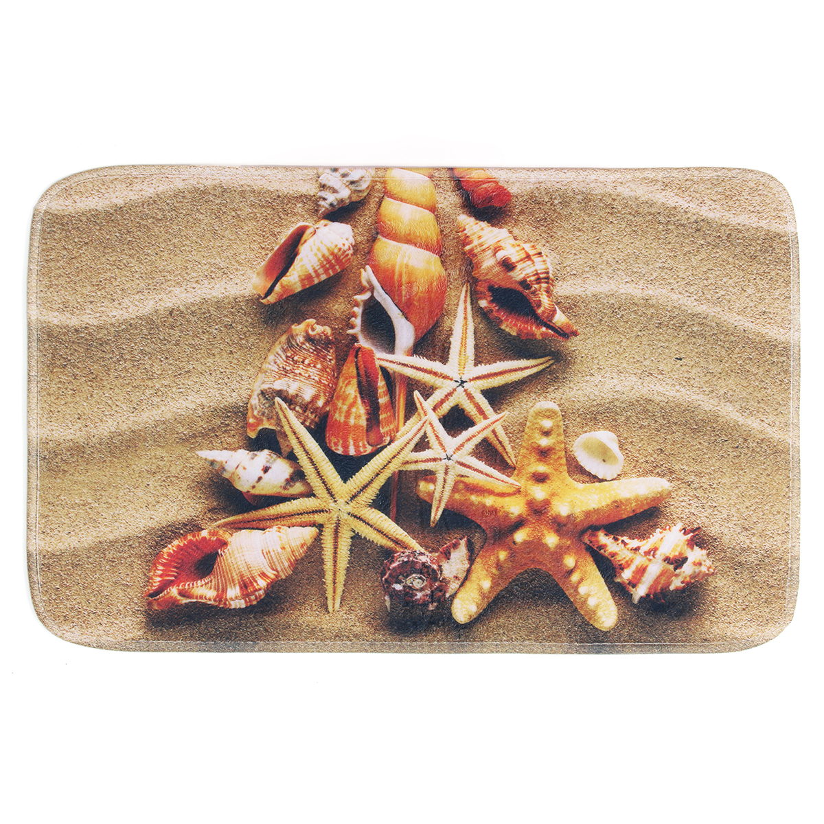 3Pcs-Beach-Starfish-Shell-Bathroom-Pedestal-RugLid-Toilet-CoverBath-Mat-4575cm-1747743-4