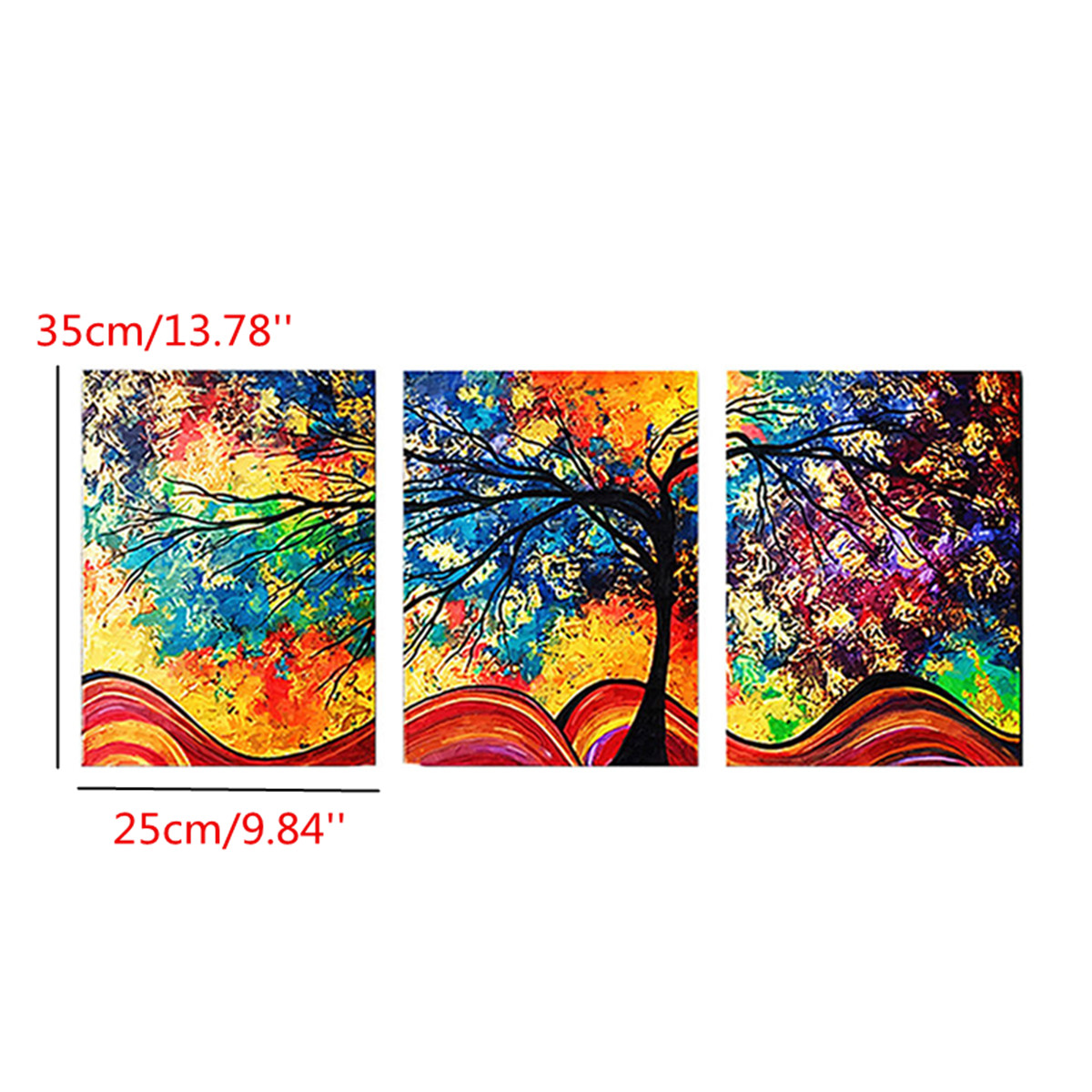 3Pcs-Colorful-Tree-HD-Canvas-Print-Paintings-Wall-Decorative-Print-Art-Pictures-FramedFrameless-Wall-1187263-1