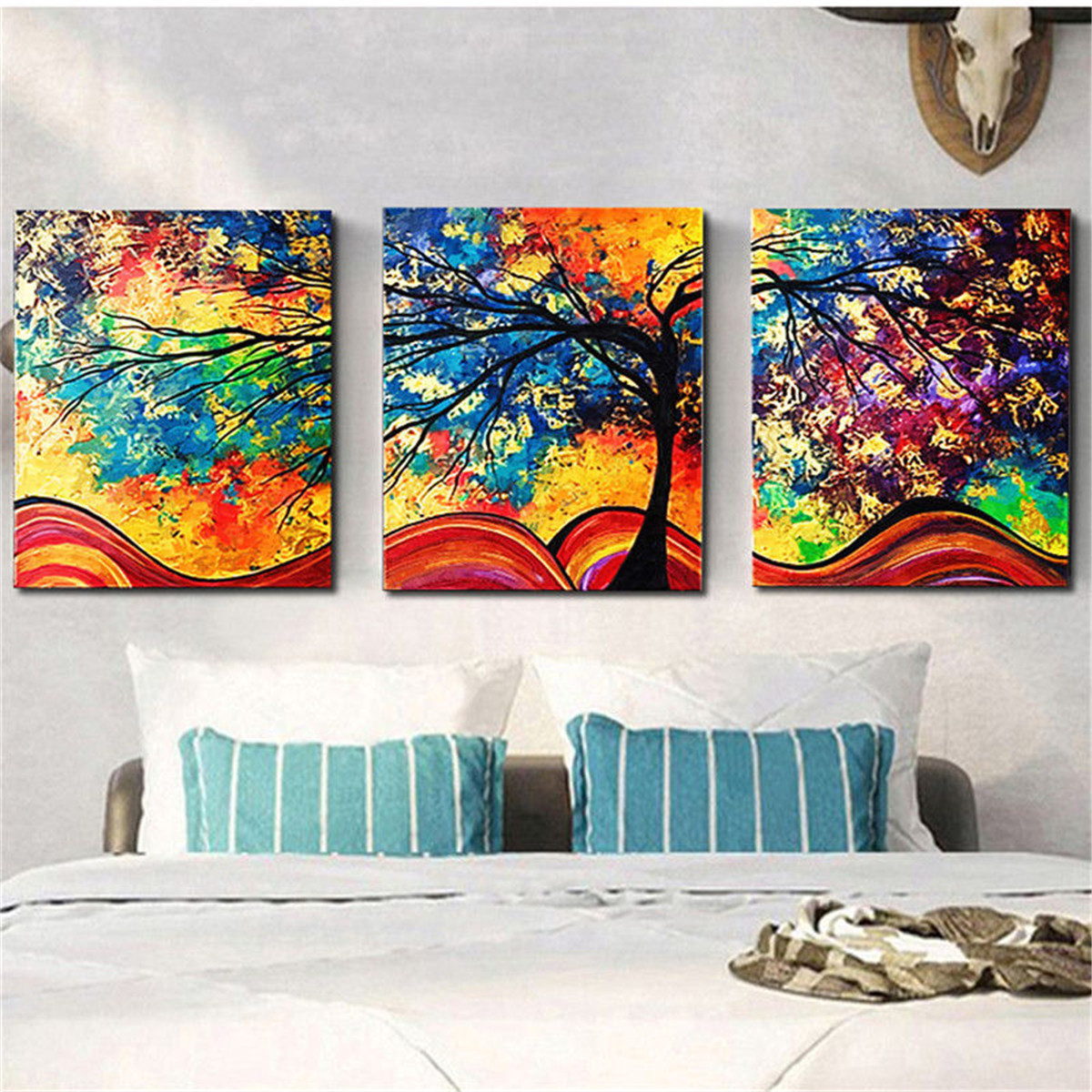 3Pcs-Colorful-Tree-HD-Canvas-Print-Paintings-Wall-Decorative-Print-Art-Pictures-FramedFrameless-Wall-1187263-4