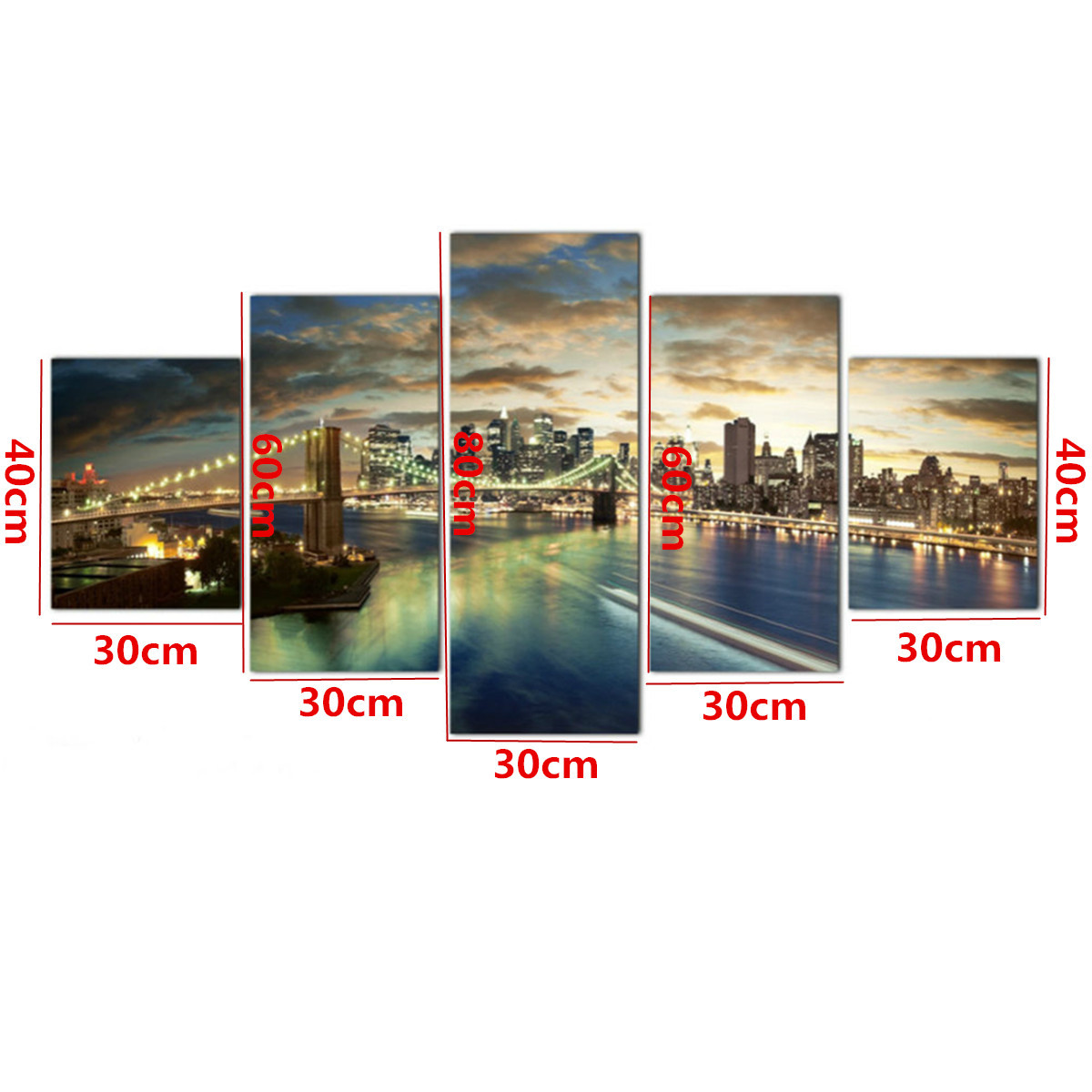 5-Pcs-Wall-Decorative-Painting-New-York-City-at-Night-Wall-Decor-Art-Pictures-Canvas-Prints-Home-Off-1724152-1