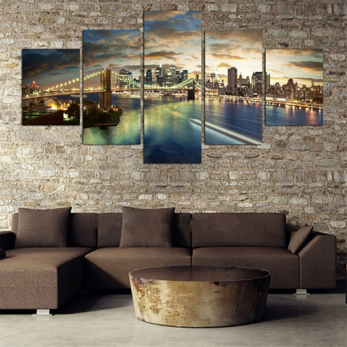 5-Pcs-Wall-Decorative-Painting-New-York-City-at-Night-Wall-Decor-Art-Pictures-Canvas-Prints-Home-Off-1724152-5