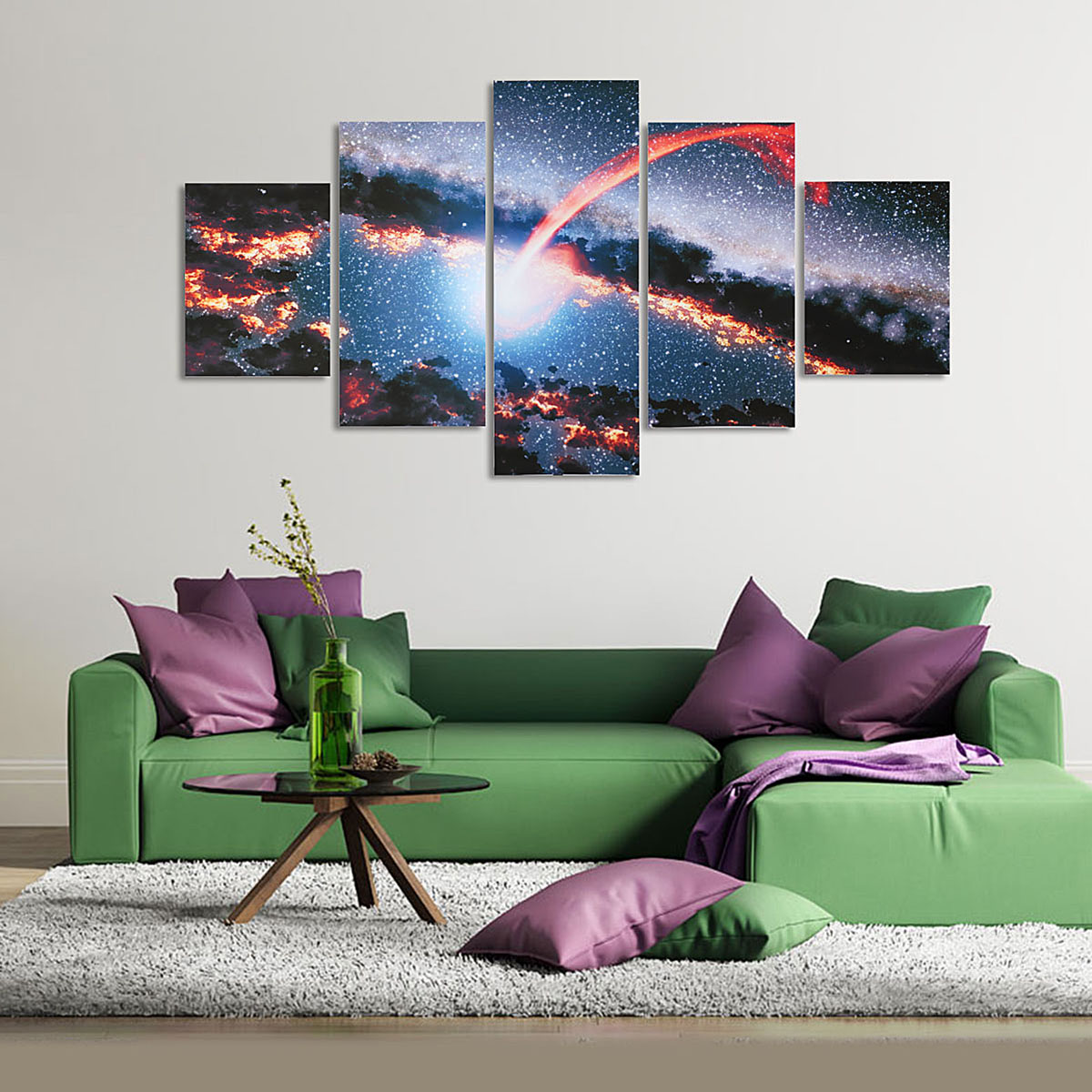 5Pcs-Canvas-Painting-Starry-Sky-Wall-Decorative-Print-Art-Pictures-Frameless-Wall-Hanging-Home-Offic-1803048-1