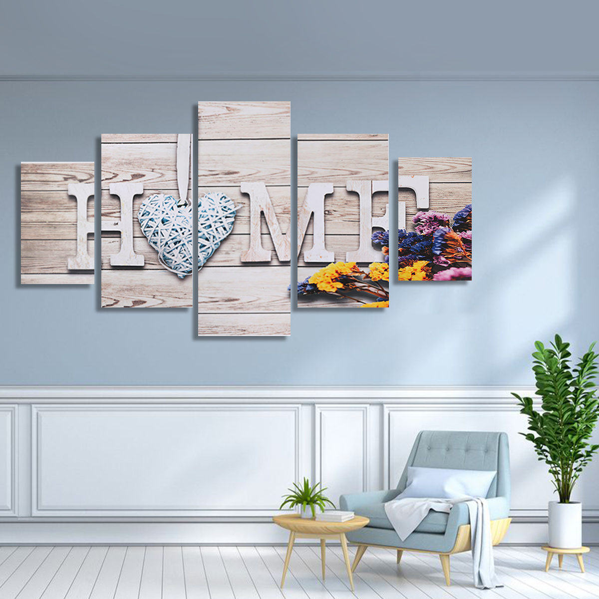 5Pcs-Canvas-Paintings-Love-HOME-Wall-Decorative-Print-Art-Pictures-Unframed-Wall-Hanging-Home-Office-1785063-5