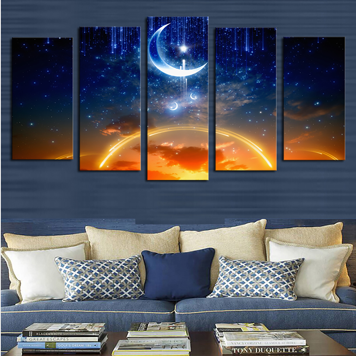 5Pcs-Canvas-Print-Paintings-Scenery-Oil-Painting-Wall-Decorative-Printing-Art-Picture-Frameless-Home-1758668-13