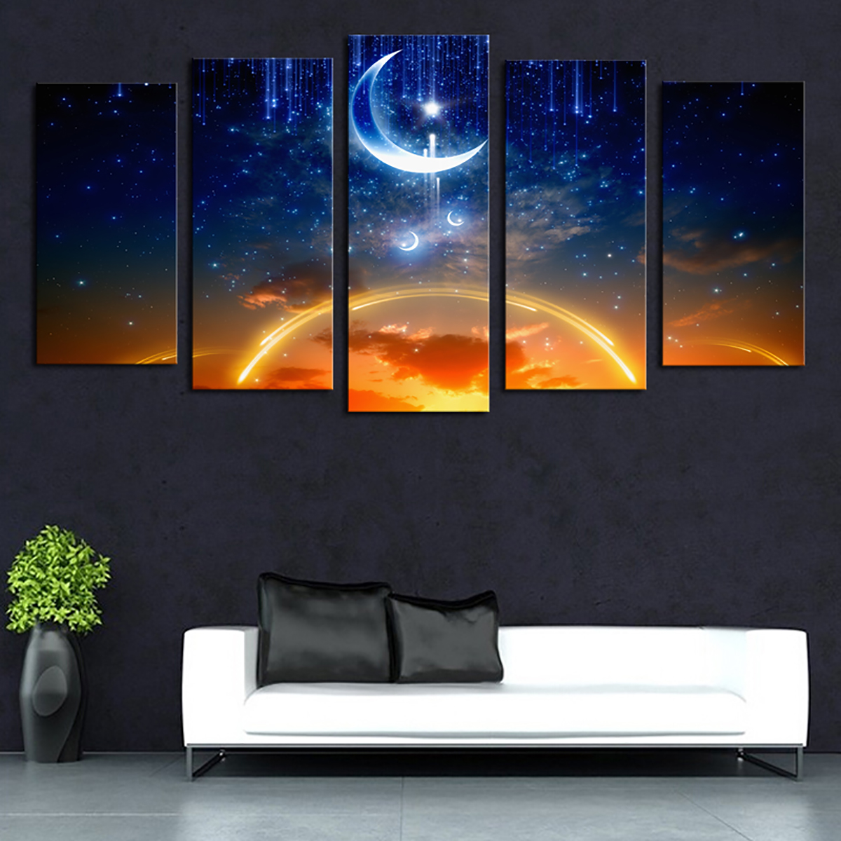 5Pcs-Canvas-Print-Paintings-Scenery-Oil-Painting-Wall-Decorative-Printing-Art-Picture-Frameless-Home-1758668-14