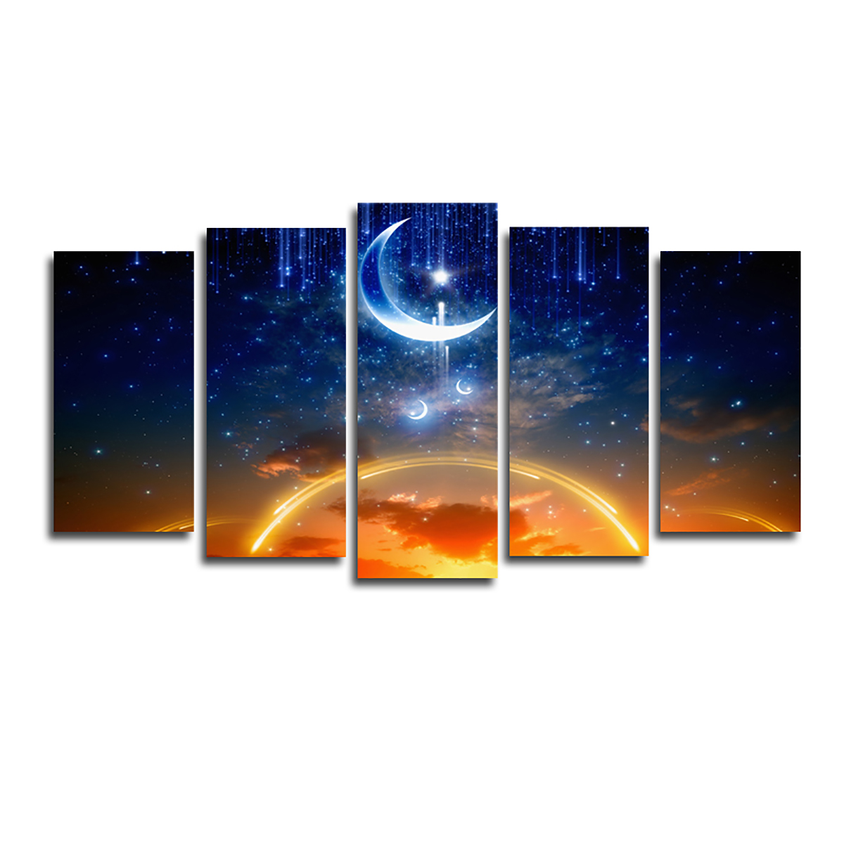 5Pcs-Canvas-Print-Paintings-Scenery-Oil-Painting-Wall-Decorative-Printing-Art-Picture-Frameless-Home-1758668-15