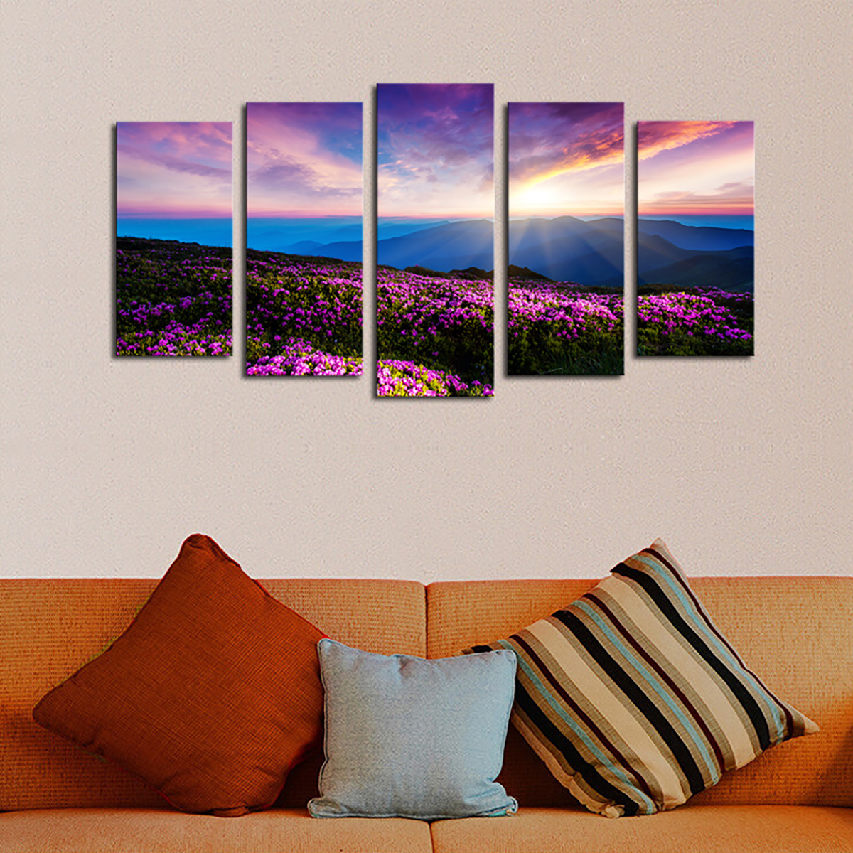 5Pcs-Canvas-Print-Paintings-Scenery-Oil-Painting-Wall-Decorative-Printing-Art-Picture-Frameless-Home-1758668-3