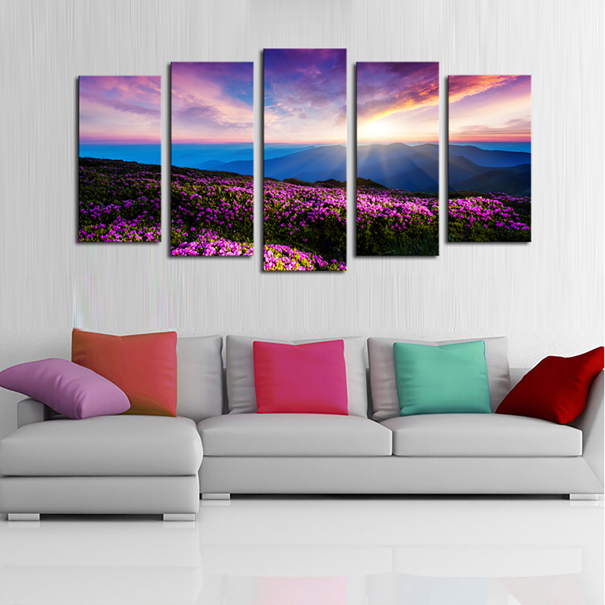 5Pcs-Canvas-Print-Paintings-Scenery-Oil-Painting-Wall-Decorative-Printing-Art-Picture-Frameless-Home-1758668-4